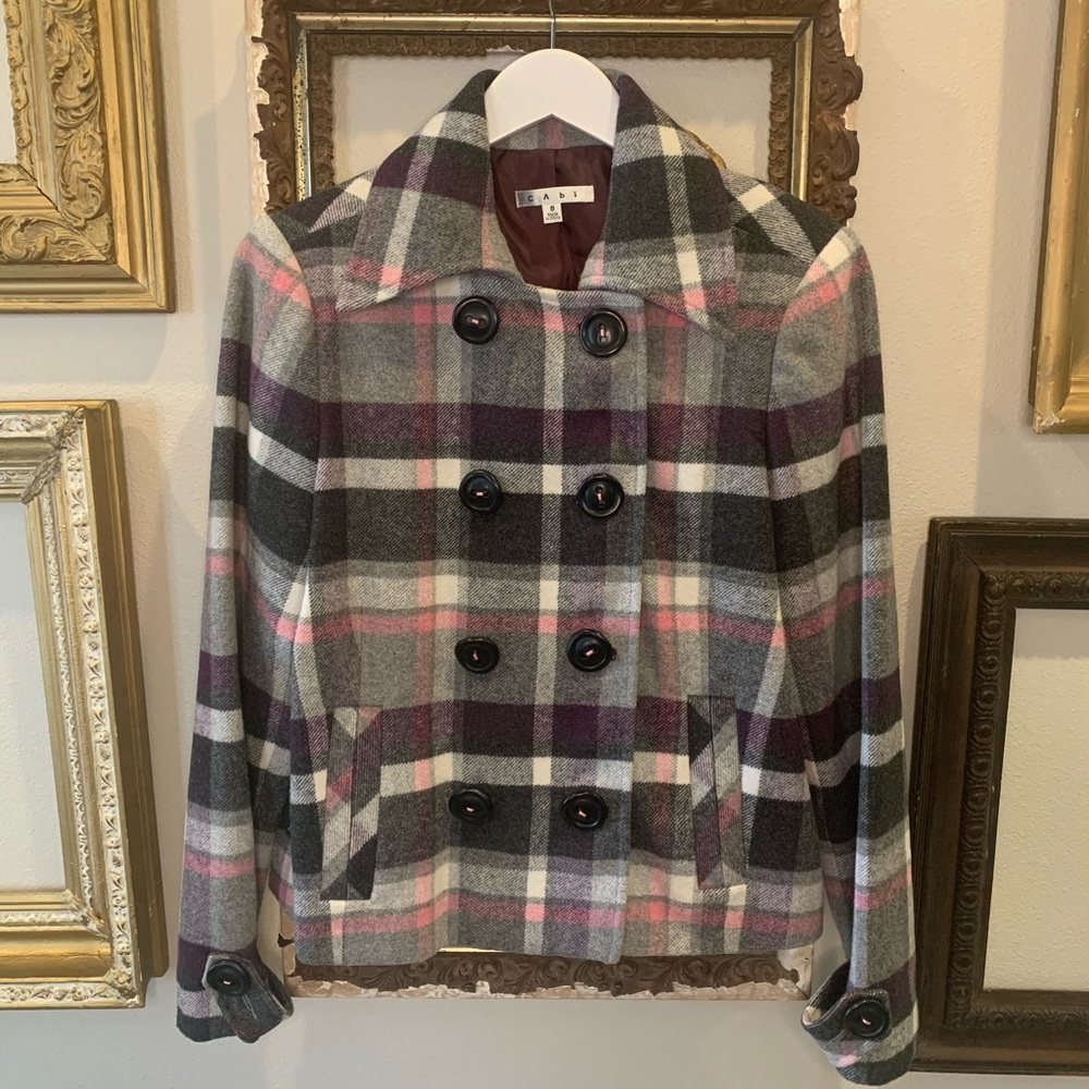 Women’s Plaid CAbi Pea Coat